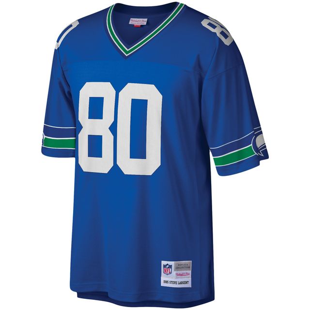 Mitchell & Ness Steve Largent Blue Seattle Seahawks joueur à la retraite pour homme - Réplique de maillot