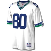 Maillot réplique Mitchell & Ness Steve Largent blanc Seattle Seahawks Legacy pour hommes