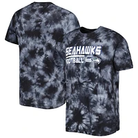 T-shirt MSX by Michael Strahan noir Seattle Seahawks Recovery Tie-Dye pour homme