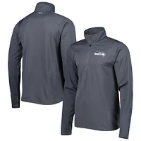 Chandail à capuchon demi-glissière MSX by Michael Strahan Seattle Seahawks anthracite pour homme