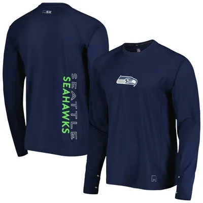 Seattle Seahawks MSX by Michael Strahan Interval Long Sleeve Raglan T-Shirt - College Navy