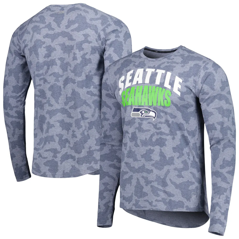 Lids Seattle Seahawks MSX by Michael Strahan Performance Camo Long Sleeve T- Shirt - College Navy