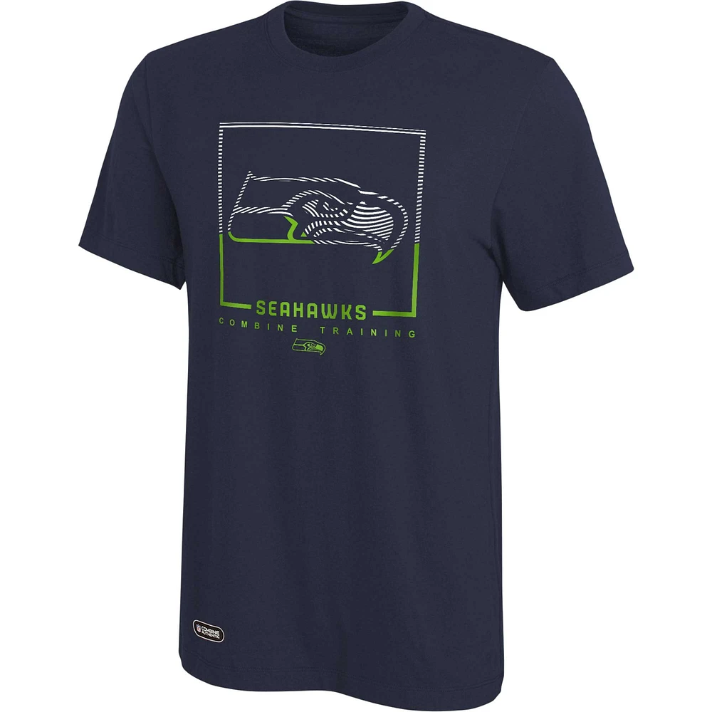 Men's Navy Seattle Seahawks Combine Authentic Clutch T-Shirt