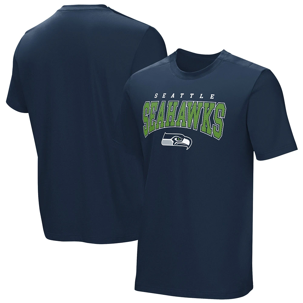 T-shirt adaptatif bleu marine pour hommes des Seattle Seahawks Home Team