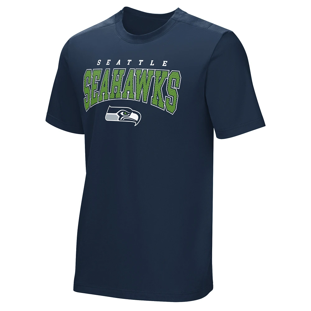 T-shirt adaptatif bleu marine pour hommes des Seattle Seahawks Home Team