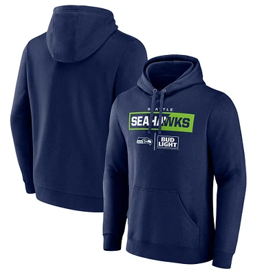 Men's Navy Seattle Seahawks NFL x Bud Light Pullover Hoodie