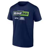 T-shirt bleu marine Seattle Seahawks NFL x Bud Light pour hommes