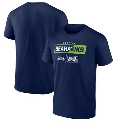 Men's Navy Seattle Seahawks NFL x Bud Light T-Shirt