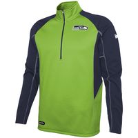 Men's Neon Green Seattle Seahawks Combine Authentic Two-a-Days Half-Zip Jacket