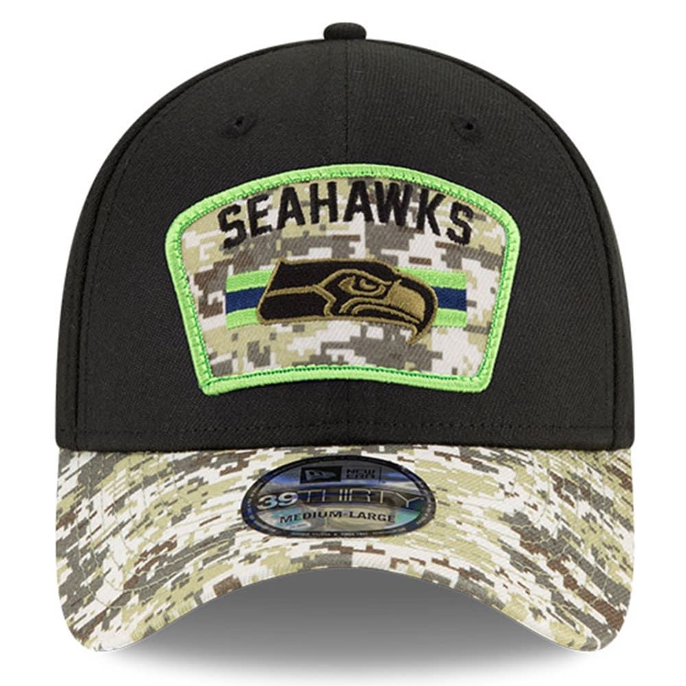 Men's New Era Black/Camo Seattle Seahawks 2021 Salute To Service