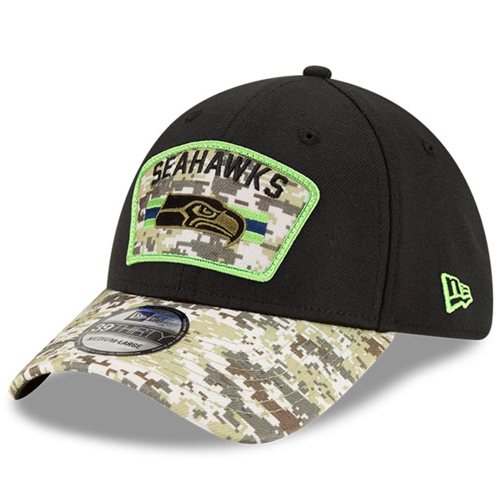 Lids Seattle Seahawks New Era 2021 Salute To Service Visor - Black/Camo