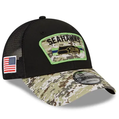 Lids Seattle Seahawks New Era Youth 2022 Salute To Service 9FORTY Snapback  Trucker Hat - Black/Camo