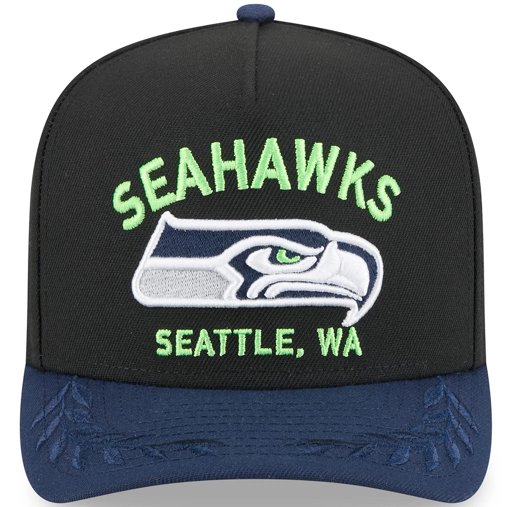 Men's New Era /College Navy Seattle Seahawks 2025 NFL Draft 9FIFTY A-Frame Snapback Hat