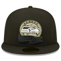 Casquette ajustée New Era Seattle Seahawks 2022 Salute To Service 59FIFTY pour homme, noire