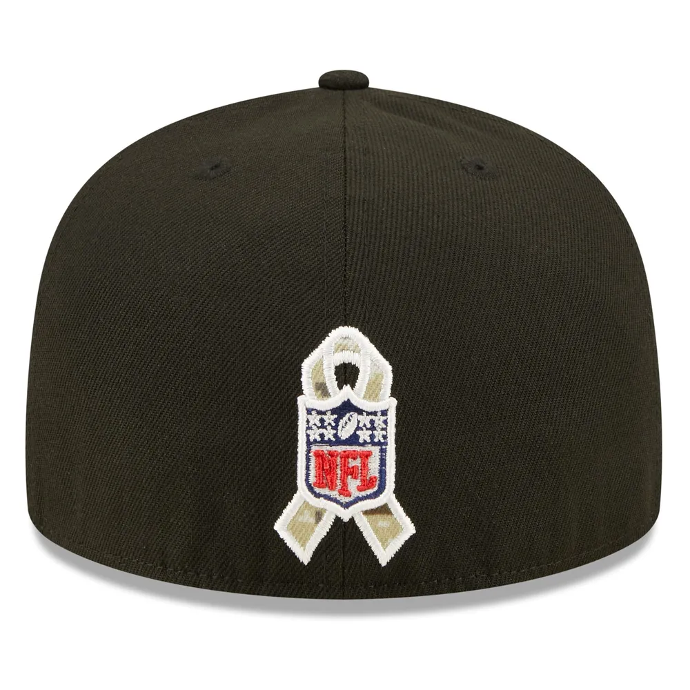 Casquette ajustée New Era Seattle Seahawks 2022 Salute To Service 59FIFTY pour homme, noire