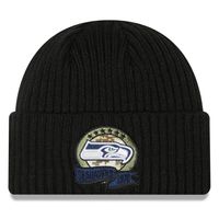 Men's New Era Black Seattle Seahawks 2022 Salute To Service - Knit Hat