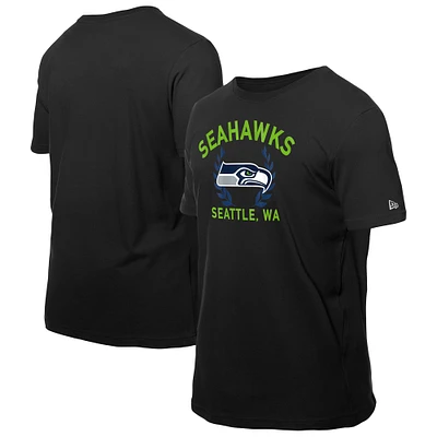 T-shirt New Era noir pour homme des Seattle Seahawks, draft NFL 2025