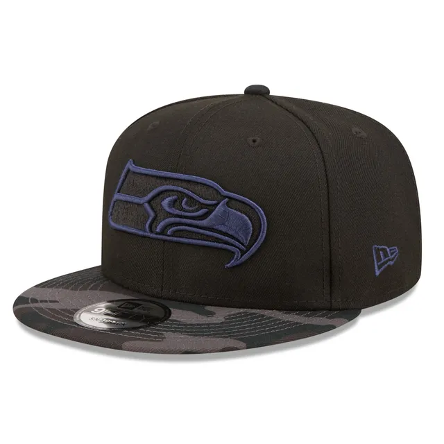 New Era NFL Men's Seattle Seahawks 2022 Salute to Service 9FIFTY Snapback Hat Black/Navy OSFA