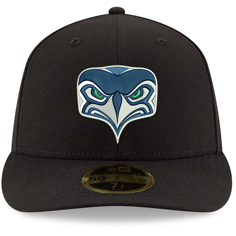 Men's New Era Black Seattle Seahawks Omaha Low Profile 59FIFTY