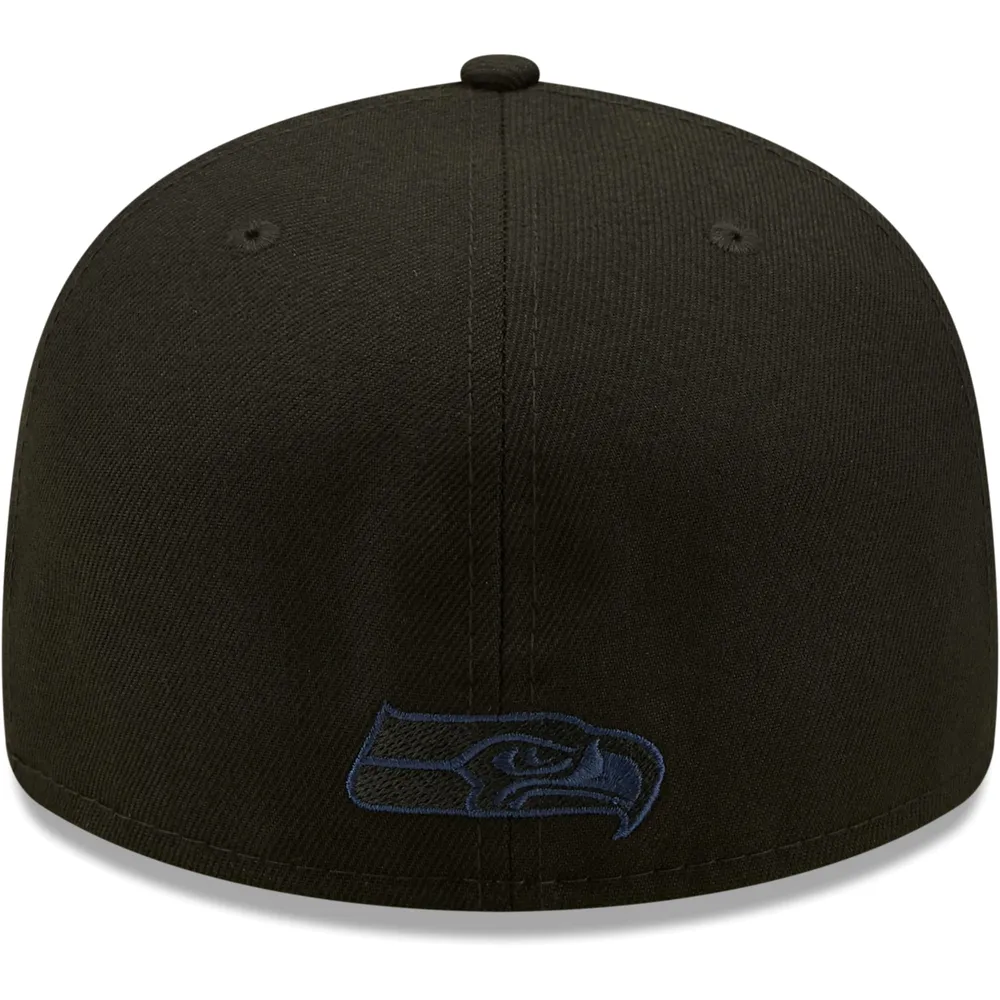 Seattle Seahawks New Era State Flective 59FIFTY Fitted Hat - Black