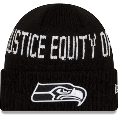Seattle Seahawks New Era Team Social Justice Cuffed Knit Hat - Black