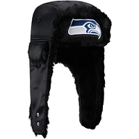 Casquette de trappeur noire Seattle Seahawks New Era pour hommes