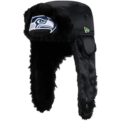 Casquette de trappeur noire Seattle Seahawks New Era pour hommes