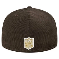 Men's New Era  Brown Seattle Seahawks Choco Cord 59FIFTY Fitted Hat