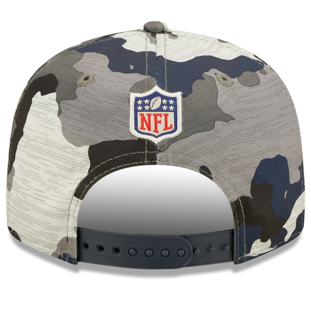 Men's New Era Camo Seattle Seahawks 2022 NFL Training Camp - Official 9FIFTY Snapback Adjustable Hat