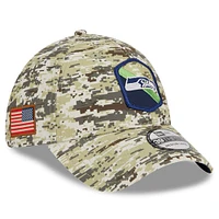 Casquette camouflage New Era Seattle Seahawks 2023 Salute To Service 39THIRTY Flex pour hommes