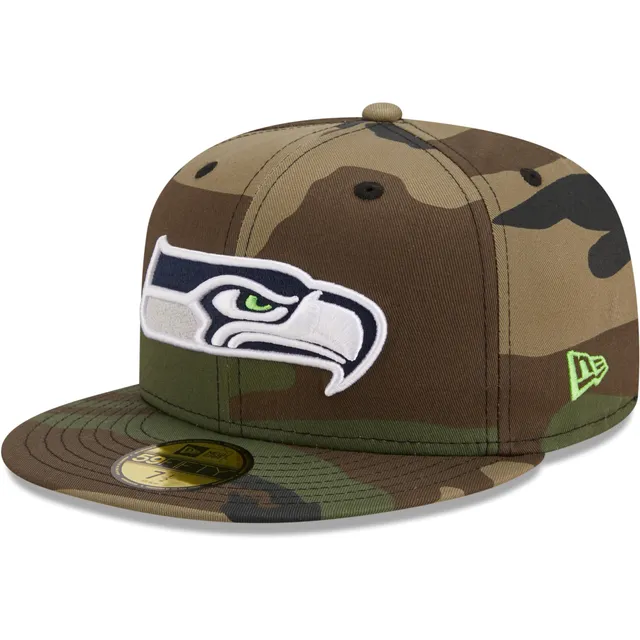 Lids Seattle Seahawks New Era Throwback Logo Camo 59FIFTY Fitted