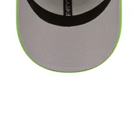 Casquette 39THIRTY pour homme New Era College Navy/Neon Green Seahawks Team Banded - flex