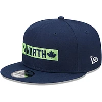 Casquette Snapback Collection Seattle Seahawks 12 North New Era College Navy pour homme