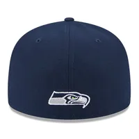 Men's New Era College Navy Seattle Seahawks Identity 59FIFTY Fitted Hat