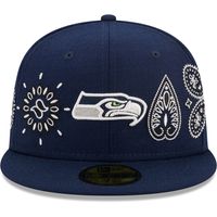 Men's New Era College Navy Seattle Seahawks Bandana 59FIFTY - Fitted Hat