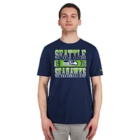 Men's New Era College Navy Seattle Seahawks City Team T-Shirt