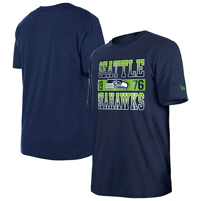 T-shirt de l'équipe ville des Seattle Seahawks New Era College Navy pour homme