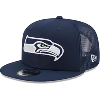 Men's New Era Camo/Black Seattle Seahawks Basic 9TWENTY Trucker Snapback Hat