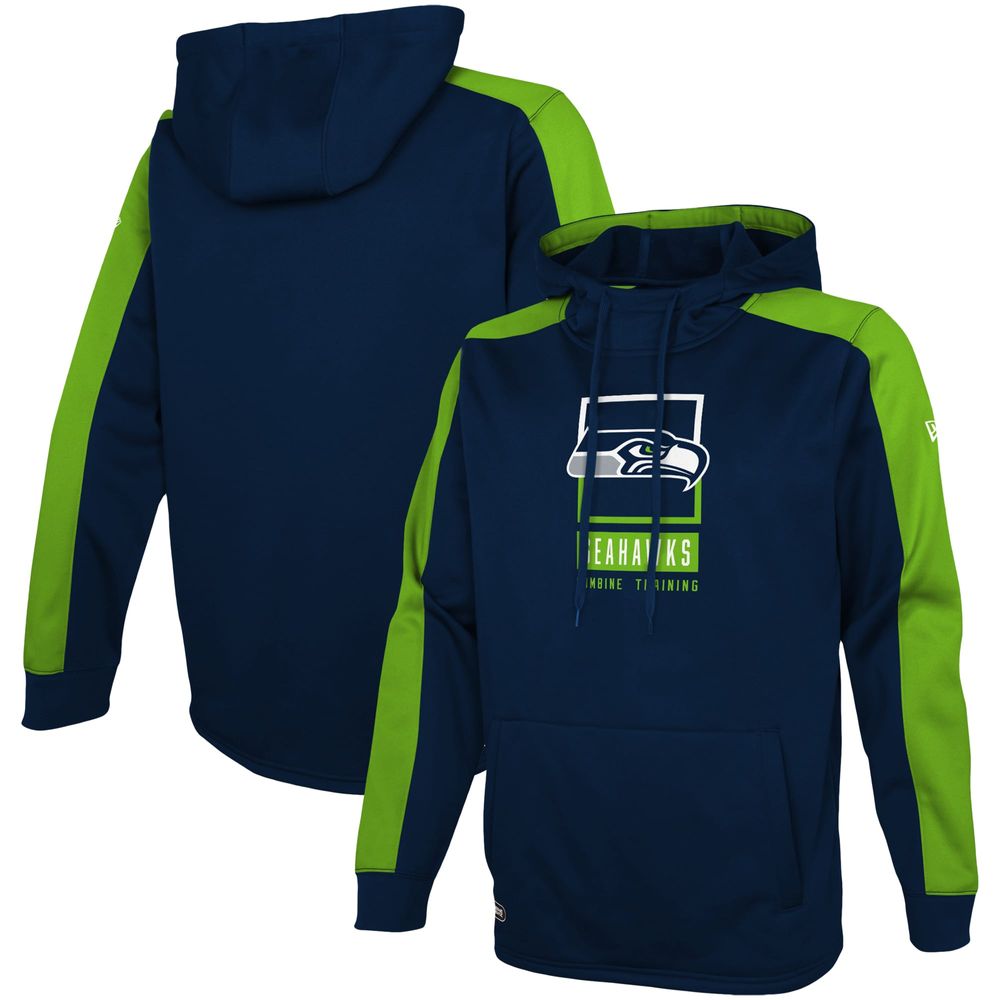 Youth College Navy Seattle Seahawks Logo Pullover Hoodie