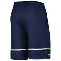 Men's New Era College Navy Seattle Seahawks Combine Authentic Rusher Training Shorts