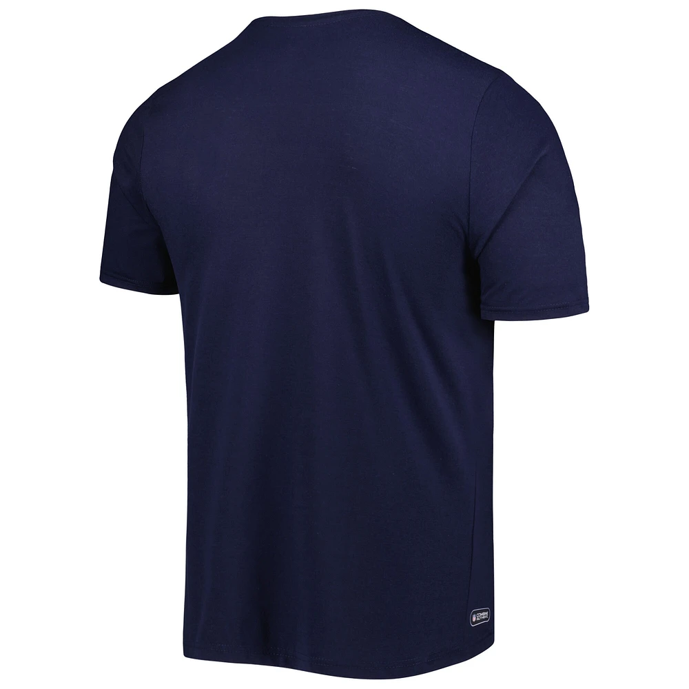 Men's New Era College Navy Seattle Seahawks Combine Authentic Training Huddle Up T-Shirt
