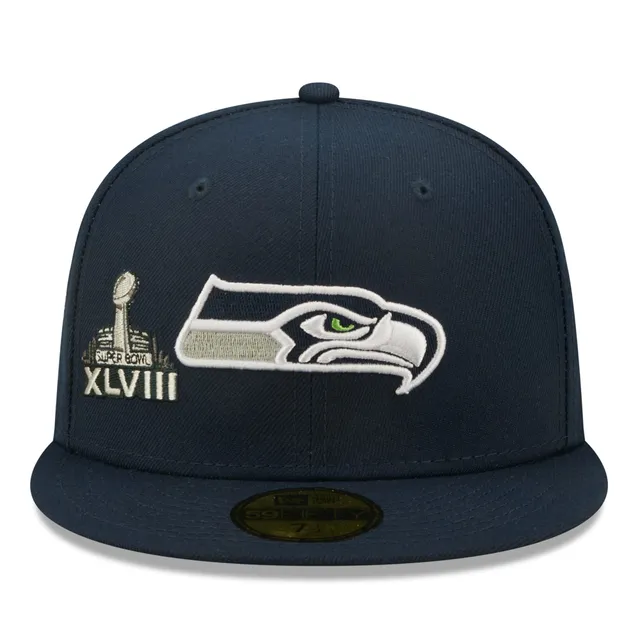 New Era Seattle Seahawks Super Bowl XLVIII Platinum Edition 59Fifty Fitted  Cap