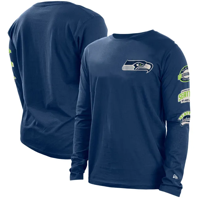 Lids Seattle Seahawks Women's Plus Script Lace-Up Long Sleeve T-Shirt -  College Navy