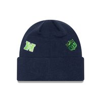 Men's New Era College Navy Seattle Seahawks Identity Cuffed Knit - Hat