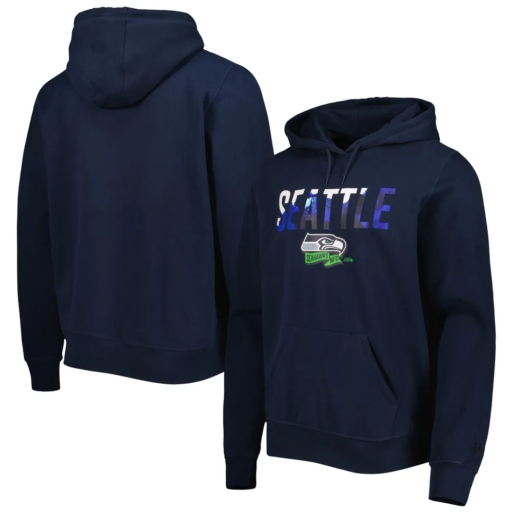 Sweat à capuche enfiler bleu marine Seattle Seahawks Ink Dye pour homme New Era