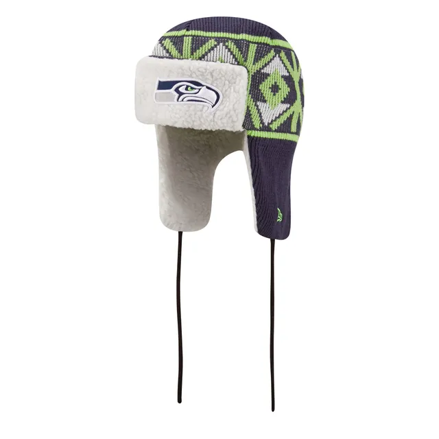 Outerstuff Youth Boys College Navy Seattle Seahawks Flat Trooper Knit Hat