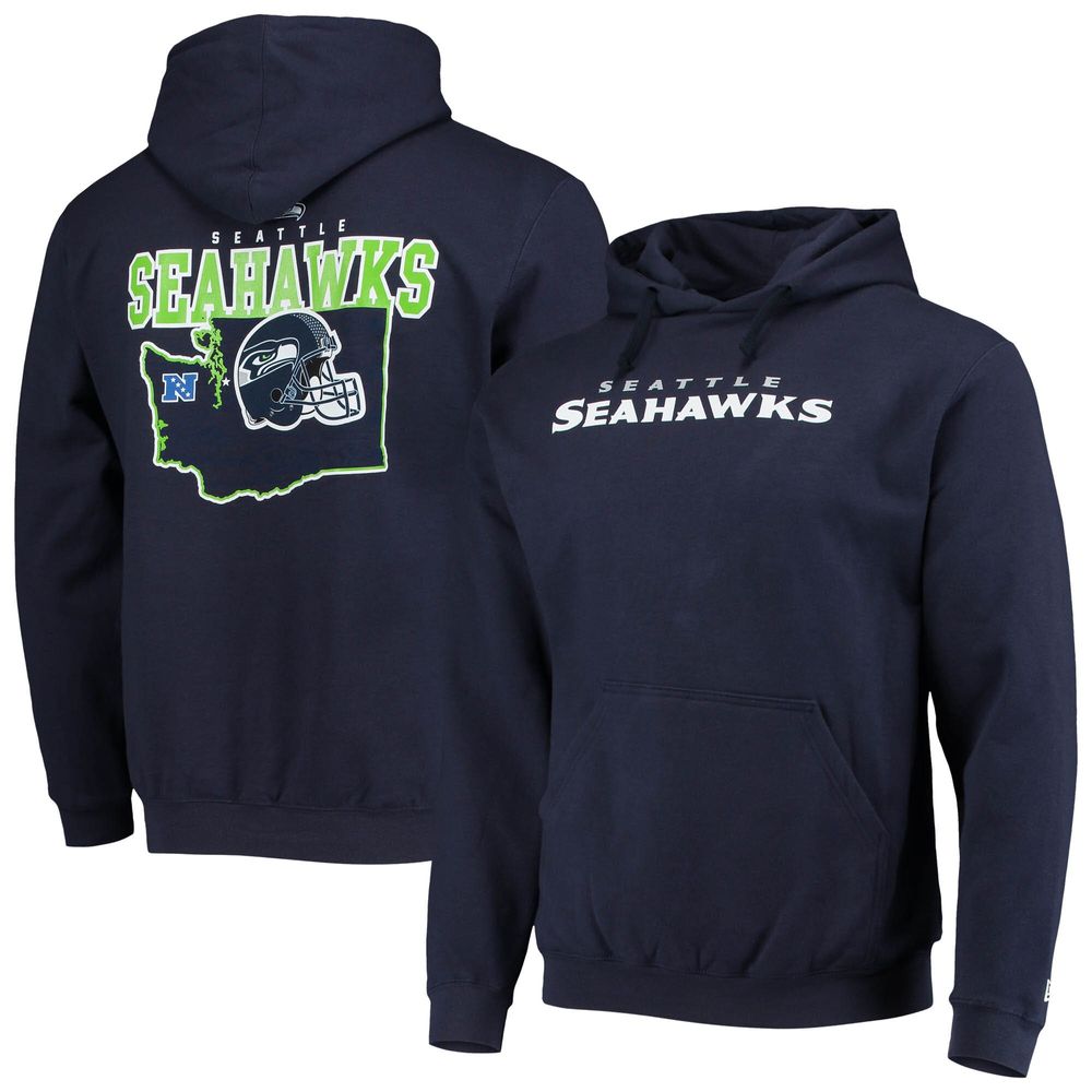 Men's New Era College Navy Seattle Seahawks Local Pack Pullover Hoodie