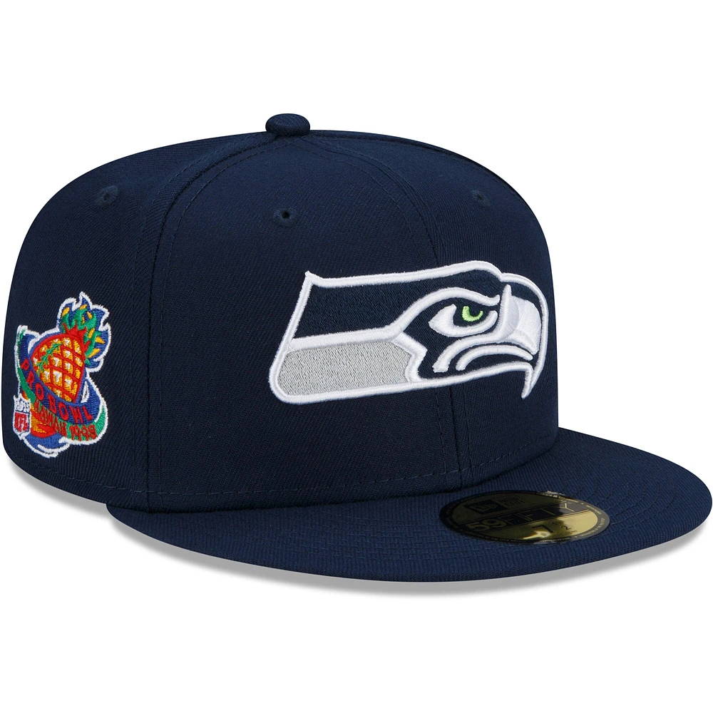 Lids Seattle Seahawks New Era Chain Stitch Heart 59FIFTY Fitted Hat -  College Navy