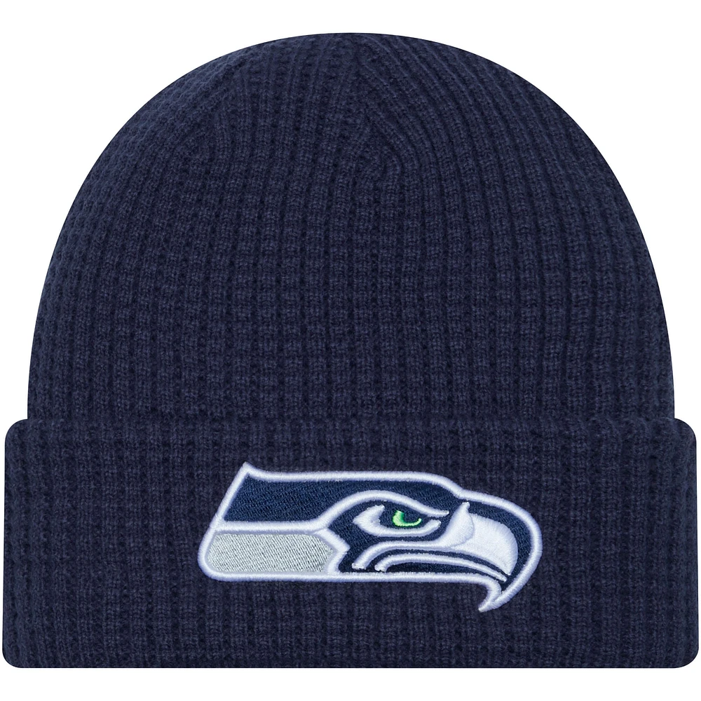 Men's New Era College Navy Seattle Seahawks Prime Cuffed Knit Hat