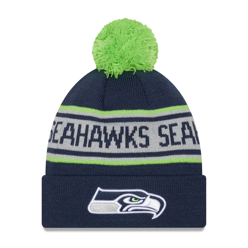 Lids Seattle Seahawks New Era Repeat Cuffed Knit Hat with Pom - College  Navy